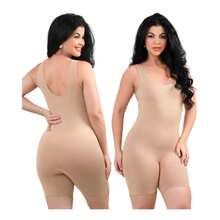 Macaquinho Modelador Feminino com Alças Largas Alta Sustentação e Modelagem Perfeita - nude - Visão 2