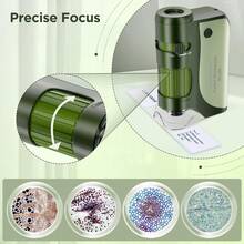 60x-120x Mini Pocket Microscope For Kids Adults, Portable Handheld Microscope With Microscope Slides, Miniscope Portable Microscope For Kids Little Scientist Students School  Education - 1 - View 5