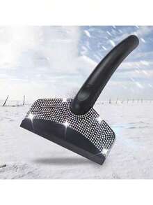 Schneeschaufel mit Strass Auto Zubehör, Auto Fenster Eiskratzer, Winter Schneeentfernungs-Kratzer, Scheiben-Enteisungswerkzeug