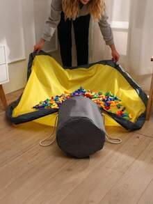 WHICHLIFE 1个大容量可折叠儿童玩具收纳桶 - 可收纳积木、玩具和脏衣服 - 耐用、易清洁、便携，是卧室、客厅和游戏室的理想家居收纳方案 - 灰色 - 查看 7