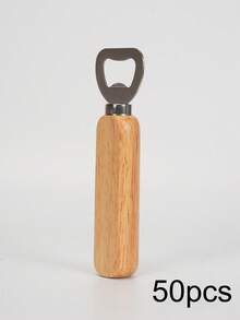 Customize 1/5/10/30/50pcs Wooden Bottle Opener Wooden Handle Opener, Creative Beer Can Openerm Household Stainless Steel Bottle Opener Gifts For Friends, Classmates, Colleagues, Siblings, Teachers, Couples, Parents, Wedding Souvenirs, Essential For Families, Restaurant Advertisements, Bar Advertisements, Etc