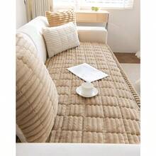 XZGB Faux Fur Plush Dog Couch Cover 3D Stripe Fuzzy Sofa Cover Non-Slip Fluffy Dog Bed Cover Pet Blanket Sofa Couch Furniture Protector For Puppy Large Dog Cat Coffee28"X47" - Cà phê - Xem 5