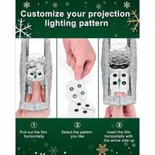 Kesfitt Christmas Tree Topper With 10M Colorful Light Cord, Tree Top Star Dration With 6 Projection Modes, Silver Tree Topper Lighted 3D Glitter Dynamic Projection For Xmas Party Holiday - 多色265 - 查看 5