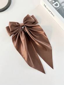 6pcs Women's Elegant Solid Khaki Fabric Bowknot Elastic Hair Clips, Suitable For Ponytail, Skirts, Vacation, Daily Outfits, Bohemian Accessories, Hair Accessories, Claw Clips, Hair Slide, Hair Barrettes