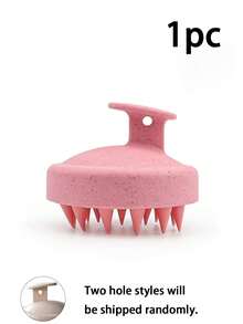 1个头皮按摩刷，小麦秸秆洗发工具，硅胶发刷，头皮按摩清洁刷，头皮去角质磨砂膏/浴室用品/女士礼物/浴室/淋浴用品/沐浴刷/节日必备/旅行必备/情人节/复活节 - 彩色 - 查看 14