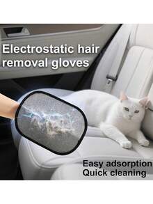 3/2/1 pieza Guantes de eliminación de pelo estático para mascotas grandes mejorados - Guantes de aseo para gatos de polipropileno negro con decoración amarilla, eliminación eficiente de pelo y caspa de gatos y perros, herramientas de aseo esenciales para mascotas | Accesorios para mascotas de moda | Guantes de cuidado duraderos, Guantes de aseo para mascotas, Adecuados para gatos y perros, limpieza de ropa, eliminación de pelo de sofá, limpieza de edredón de algodón, todo el año, regalos