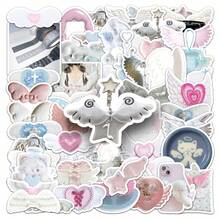 50PCS Angel Wings Stickers Y2K Stickers Kpop Stickers Stickers Stickers Kawaii Stickers Art Stickers Aesthetic Stickers Bulk Stickers For Laptop Skateboard Journal Notebooks Phone Cup Guitar Luggage Computer Fridge Desk - J - View 2