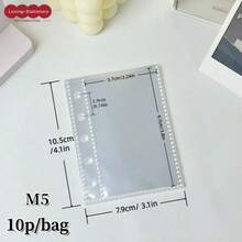 10/20/30/50 tờ giấy trong suốt khổ A6/A7/M5/A8, giấy chèn album ảnh hai mặt, bao đựng ảnh, giấy thay thế cho sổ dán sticker, chất liệu PP chất lượng cao, thích hợp để đựng ảnh thần tượng, bưu thiếp, thẻ sưu tầm, ảnh, thẻ học sinh, lưu trữ tài liệu, văn phòng phẩm, sổ kế hoạch, v.v. - Trong sáng - Xem 13