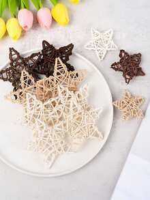 Relleno de jarrón de estrella de ratán natural, artesanía de árbol, decoración para masticar de ave doméstica, decoración de mesa para fiestas y bodas, decoración del hogar, accesorio colgante DIY, mejor regalo, decoración colgante del hogar, ramitas, boda de jardín, decoración de mesa de café, manualidades DIY, regalo del Día de San Valentín - Multicolor - Ver 1