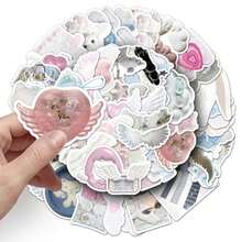 50PCS Angel Wings Stickers Y2K Stickers Kpop Stickers Stickers Stickers Kawaii Stickers Art Stickers Aesthetic Stickers Bulk Stickers For Laptop Skateboard Journal Notebooks Phone Cup Guitar Luggage Computer Fridge Desk - J - View 8