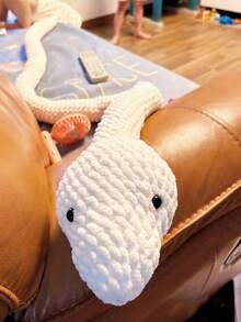 1 pieza 100g Hilo grueso de un solo hilo, Haz tu propia bufanda, bolsa, zapatillas, manta, cojín y muñeco relleno con forma de helado - Caqui - Ver 7