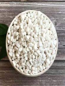 1000 جرام من الحصى المتنوع للصبار والكاكتوس، أحجار طبيعية مصقولة غير متماثلة بحجم 0.15-0.23 بوصة، حصى مناسب لزراعة النباتات والأواني الزجاجية والحدائق الخارجية، باللون الأبيض