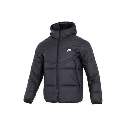  Nike WINDRUNNER Printed Zip Pocket Hooded Jacket, Men, Black