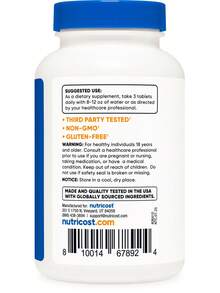 Nutricost Calcium, Magnesium & Zinc Tablets 1,415 Mg, 180 Tablets - Vitamin / Mineral Blend Supplement, 60 Servings - Gluten Free, Non-GMO | Calcium, Magnesium, Zinc, Mineral Blend, Non-GMO, Gluten Free, Lab Tested, Premium Quality - Khác - Xem 4