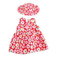 18英寸碎花连衣裙，适合43厘米美国女孩娃娃，重生娃娃配件，娃娃换装游戏新衣服套装，礼物 - CL-0068 - 查看 15