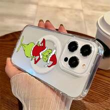 Funda para teléfono con el espíritu navideño del , compatible con teléfonos ,  17,  16 Pro Max,  15 Pro Max,  13 y  12. Fabricada en TPU, ofrece protección contra golpes y caídas. Ideal para regalos de Navidad, celebraciones navideñas y obsequios para amigos y familiares. - transparente - Ver 4