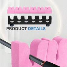 Organizador de pared horizontal de 6 varillas para cañas de pescar, con clips de espuma, organizador protector de equipos de pesca - Multicolor - Ver 5
