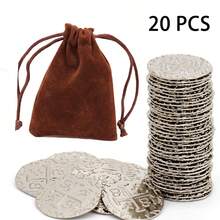 20/50/100/150枚合金海盗宝箱硬币套装，适用于桌游、游戏代币、角色扮演，是送给朋友的理想礼物。 - 彩色 - 查看 19