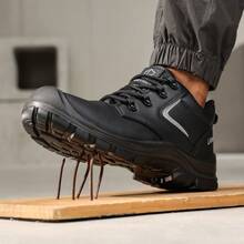 10KV Insulated Waterproof Safety Boots By Lanoudun, Thick Anti-Puncture Midsole, Suitable For All Seasons, High-Top Comfortable & Durable, Black - Black - View 8