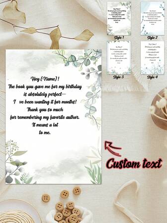 Customized Greeting Cards, Personalized Cards, Gift Thank You Cards, Message Cards, Thank You Notes, Holiday Cards, Wedding Cards, Event Cards, Birthday Cards, Party Cards, Gift Tags. Customized Cards Suitable For Various Occasions