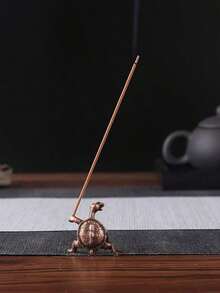 1pc Turtle Shaped Incense Stick Holder, Creative Copper Alloy Incense Stick Stand For Home Gifts Birthday Graduation