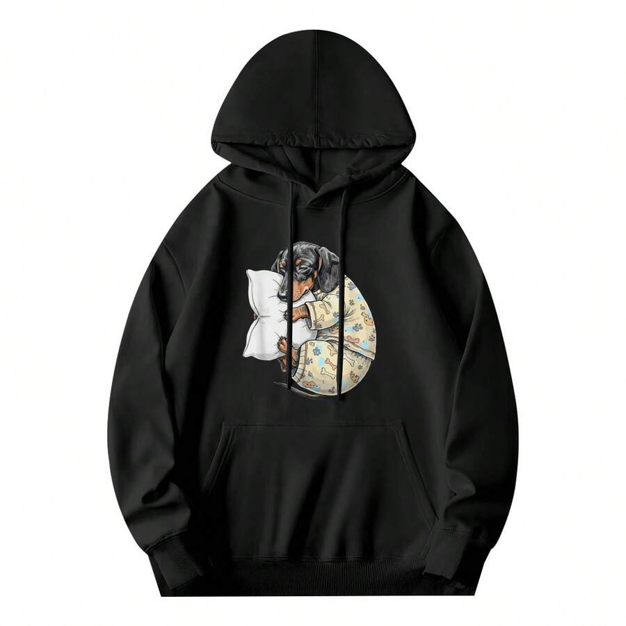 Funny Spy Dachshund Dog Pama Adults Kids Doxie Hoodie,Soft And Breathable Fabric, Loose Style, Perfect For Concerts And Hiking Trips - 款式19 - 查看 1