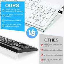 1 Giá đỡ bàn phím máy tính (có thêm dải chống trượt), Có hai kích cỡ: 78 phím/108 phím, Nhiều màu sắc, Giá đỡ bàn phím nghiêng bằng acrylic giúp gõ phím thoải mái, Khay bàn phím trong suốt giúp gõ phím và làm việc dễ dàng, Giá đỡ bàn phím kèm vỏ silicon chống trượt. - Nhiều màu - Xem 4