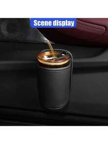 1pc Car Door Storage Rack, PU Leather Material, Multi-Functional Storage Organizer With Phone Holder, Trash Can, Tissue Box, Waterproof Lining - Anti-Slip & Anti-Spill, Fits Car Armrest Slot, Suitable For Family Travel, Daily Commute And Most Car Models - Multicolor - View 9