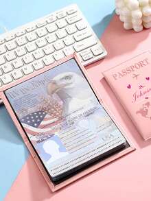 Individuell gestaltbarer rosa Passinhaber mit Namen und Cartoon-Flugzeug-Design, dekoriert mit rosa Herzform. Dieser Passinhaber kann Reisedokumente aufbewahren und auch als Kartenetui verwendet werden, modisch und langanhaltend, geeignet als Geschenk und für den täglichen Gebrauch, eine ideale Wahl für Reisen, Geschäftsreisen, Geschenke für Familie und Freunde, Paare, Geburtstage, Feiertage, Weihnachten und Valentinstag. - Verschiedenfarbig - Übersicht 4