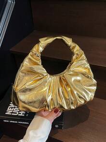 Cloud Pleated Handbag For Women, Versatile Convertible Crossbody Purse For Daily Errands, Shopping, And Travel.Ladies' Cloud Pleated Tote Bag, New Stylish Shoulder Crossbody Bag, Casual Handbag For Daily Use, Shopping, Travel.Bestseller In Art Exhibition Outfit Crush.This Puffy Cloud Pleated Handbag For Women Is A Textured Soft Tote Featuring An Adjustable Shoulder Strap, Designed As A Versatile Convertible Crossbody Purse Perfect For Daily Errands, Shopping, And Travel. Keywords: Cloud Handbag, Pleated Purse, Puffy Bag, Soft Tote Bag, Adjustable Shoulder Strap, Convertible Crossbody, Daily Use Bag, Shopping Tote, Travel Purse, Casual Handbag, Women's Accessory, Lightweight Bag, Ergonomic Purse, Minimalist Design, Street Style Bag, Farmer's Market Tote, Weekend Bag, Brunch Bag. - Vàng - Xem 2