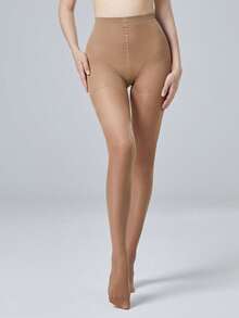 1/2/3 Pairs Women's Cozy 40D Sexy Body Shaper Tights With Tummy Control & Butt Lifter Tights, Fashionable And Simple Pantyhose, Solid Sheer - Multicolor - View 14