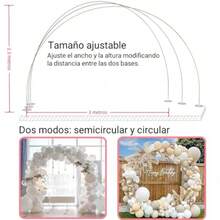 Kit de Arcos para Decoración de Fiestas Kit de Arco de Globos 2 en 1 para Fiestas Crea Medios Arcos o Diseños Circulares Incluye Accesorios - RedMetalizado - Ver 2