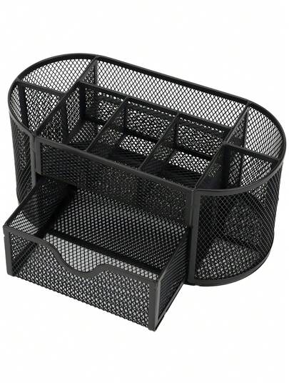 Organizador de Mesa Home Office Escritório Porta Lápis e Canetas em Ferro Aramado