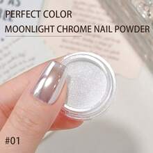 3pcs/1pc  Powder Nail Art Set, Transparent  Powder, Mirror Effect Holographic Nail Powder, Colorful Aurora Mermaid Pigment, Perfect For Christmas, Thanksgiving, Home Nail Design - 彩色 - 查看 9