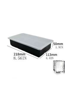 4、6 和 8 个带盖硅胶冰块模具，适用于家用制冰机、水果冰块和配套食品盒