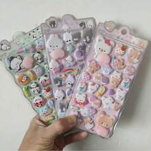 Thick 3D Cute Animal Foam Stickers, Soft Adorable Butt-Shaped Stickers, Suitable For Decorating Children/Girls Phone Cases, Sticker Books - Multicolor - View 1