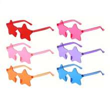 15/10/5/1 نظارة بنجمة خماسية بدون إطار، ألوان شفافة كالحلوى، نظارات للحفلات، مناسبة كهدايا للحفلات، مثالية لحفلات المسبح وحفلات الشاطئ وحفلات الصيف وأعياد الميلاد والكرنفالات والأحداث الممتعة أو هدايا الحفلات. (ألوان متنوعة عشوائية) - متعدد الألوان - مشاهدة 10