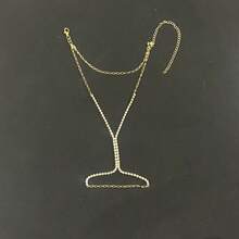 Women's Rhinestone Bracelet, Multiple Simple Finger Bracelets, Luxurious Fashion Versatile Accessories, Suitable For Various Styles Of Festival Performances, Jewelry Gifts - Rhinestone Gold - View 13