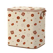 1pc Extra Large Storage Box - Space-Saving Zippered Storage Container, Lightweight Portable Underbed Storage Box, Suitable For Closet, Attic, Moving - Non-Woven Fabric Container For Bedding, Clothes, Linens - Home, Travel, Seasonal Organization, Bedroom Storage, Sturdy Handle Design - Multicolor - View 5