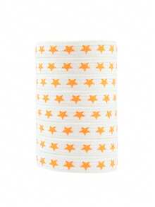 1 Pair White Five-Pointed Star Pattern Woven Casual Shoelaces, Suitable For Sneakers, Canvas Shoes, Skate Shoes - White - View 4