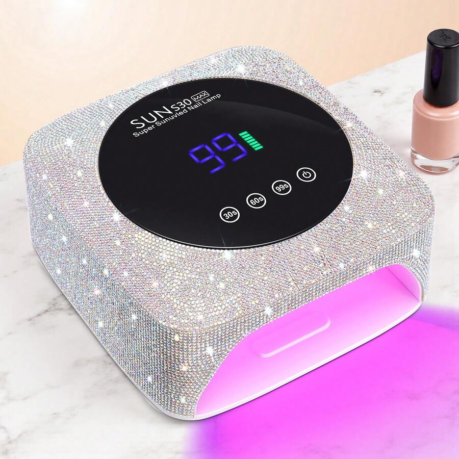 Professiona Rechargeable Nail Lamp With 3 Timer Settings, Smart Auto Sensor, 57 LED Beads & Power Bank Function For Gel Polish Curing - 美規A型插(110-127V) - 查看 1