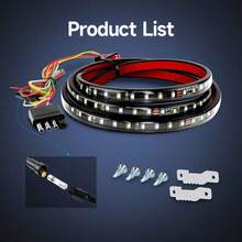 Truck Tailgate Light Bar LED Single Row Light Strip With Red Running Brake Light Turn Signal White Reverse Lights - Một cỡ - Xem 7
