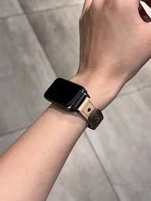 1pc Women's Slim Genuine Leather Watch Band, Compatible With Huawei Watch 10/9/8/7 NFC Version