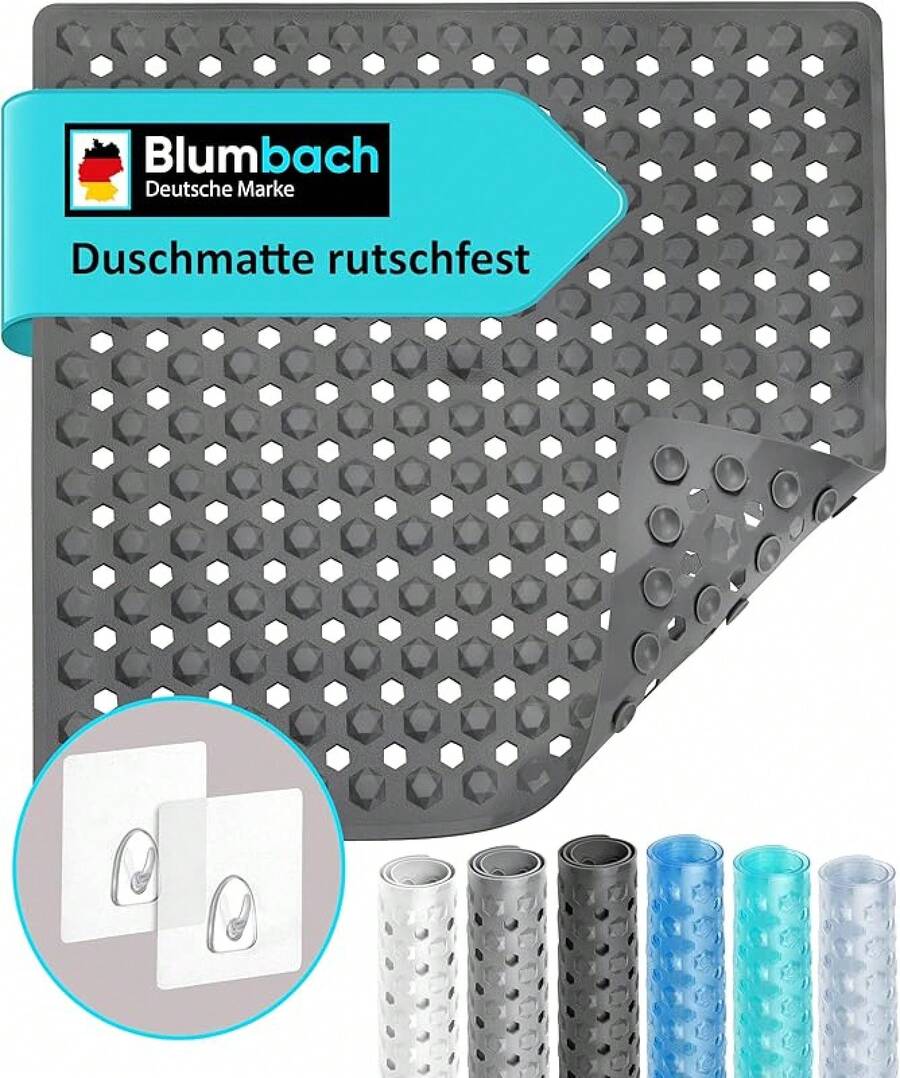 Alfombrillas antideslizantes para baño - Gris Oscuro - Ver 1