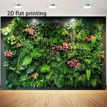 1 pieza de telón de fondo de poliéster plano 2D, decoración de pared verde, multifuncional para fotografía interior/exterior para cumpleaños, aniversarios, eventos de fiesta - No se requiere electricidad - 1 pieza - Ver 9