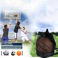 1pc Drawstring Mesh Sports Bag, Suitable For Storing Volleyball, Soccer, Basketball - Multicolor - View 1