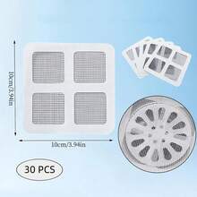 30pcs/10pcs High-Quality Drainage Filters, Bathroom Hair Filters, Disposable Shower Drainage Hair Collectors, Insect Proof Self-Adhesive Filters, Shower And Bathtub Hair Collectors - Easy To Install, Keep Drainage Unobstructed, And Improve Home Comfort. Suitable For Home Kitchens, Showers, Sinks, Laundry Rooms, Etc., Easy To Use. Bathroom Accessories Bathroom Tools