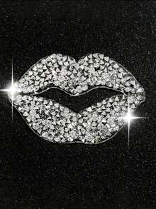 2pcs/10pcs/20pcs Red Lips Rhinestone Stickers, DIY Fashion Shoes And Jeans Accessories Resin Rhinestone Patch Stickers Red Lips Hot Melt Glue Mesh Rhinestone Stickers DIY Rhinestone Hot Melt Map Suitcase, Shoes And Hats Christmas, New Year, Valentine's Day Wedding Decoration. - Multicolor - View 8