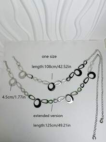 1 件女士波西米亚夸张金属风格腰带夏季、学校秋季、秋季、万圣节