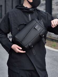 New Functional Style Men's Chest Bag, Harbor Wind Locomotive, Cool Design, Commuting, Sports, Travel, Multi-Scene Adaptation, Crossbody, Chest, Portable, Shoulder-Free - Multicolor - View 5